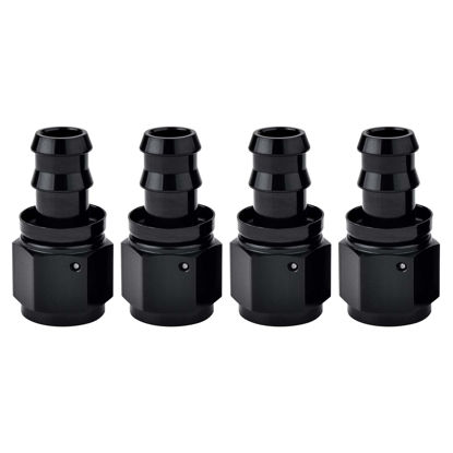 Picture of EVIL ENERGY 10AN Straight Push Lock Hose Fitting End Black 4PCS