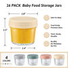 Picture of VITEVER 16 Pack Glass Baby Food Storage Containers, 4 oz Baby Food Jars with Plastic Lids, Small Baby Food Maker, Reusable Infant Freezer Container, Microwave, Dishwasher & Freezer Safe, BPA free