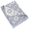 Picture of NTBAY 3 Layer Toddler Blanket, Muslin Cotton Jacquard Bed Blankets, Lightweight Thermal Baby Blanket, Super Soft and Warm Crib Blanket for All Seasons, Decoration Gift, 30"x40", Blue Starfish