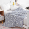 Picture of NTBAY 3 Layer Toddler Blanket, Muslin Cotton Jacquard Bed Blankets, Lightweight Thermal Baby Blanket, Super Soft and Warm Crib Blanket for All Seasons, Decoration Gift, 30"x40", Blue Starfish