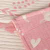 Picture of NTBAY 3 Layer Toddler Blanket, Muslin Cotton Jacquard Bed Blankets, Lightweight Thermal Baby Blanket, Super Soft and Warm Crib Blanket for All Seasons, Decoration Gift, 30"x40", Pink Owl