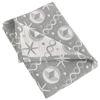 Picture of NTBAY 3 Layer Toddler Blanket, Muslin Cotton Jacquard Bed Blankets, Lightweight Thermal Baby Blanket, Super Soft and Warm Crib Blanket for All Seasons, Decoration Gift, 30"x40", Grey Starfish