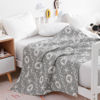 Picture of NTBAY 3 Layer Oversized Muslin Cotton Toddler Blanket, 45x60 Inches Jacquard Reversible Nursery Bed Blanket, Super Soft and Thermal Crib Blanket for All Seasons, Baby Gift, 45"x60", Grey Starfish