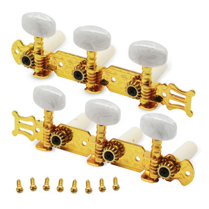 Picture of SAPHUE A set of 1R1L Gold Classical Guitar Tuning Pegs Keys Tuners Machine Heads