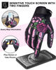Picture of RIGWARL Motorcycle Gloves Women Touchscreen, Breathable Pink Skeleton Bike Glove Non-Slip, Designed Riding Gloves Motorcycle Women Full Finger for Mountain Bike Cycling Hiking ATV MTB Gloves