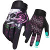 Picture of RIGWARL Motorcycle Gloves for Women Touchscreen, Breathable Pink Riding Gloves Womens Non-Slip, Designed Riding Gloves Motorcycle Womens Full Finger for Mountain Bike Cycling ATV MTB Gloves