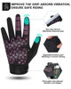 Picture of RIGWARL Motorcycle Gloves for Women Touchscreen, Breathable Pink Riding Gloves Womens Non-Slip, Designed Riding Gloves Motorcycle Womens Full Finger for Mountain Bike Cycling ATV MTB Gloves
