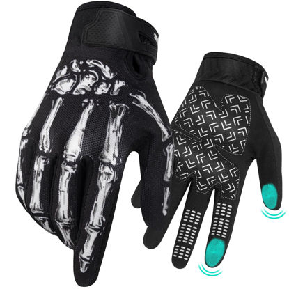 Picture of RIGWARL Motorcycle Gloves for Men and Women Touchscreen, Breathable Lightweight Dirt Street Bike Glove Non-Slip, Designed Motorcycle Riding Glove Full Finger for Hiking Hunting ATV MTB Gloves