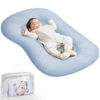 Picture of Baby Lounger - Baby Lounger for Newborn, Infant Lounger for Home and Travel, Soft Cotton, Newborn Babies Essentials Gifts, ZumaBlue