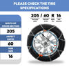 Picture of SNOCATENA Snow Chains for Car,SUV,Truck and Pickup,Universal Emergency Tire chains,Compatible with Tire Width 180 185 195 205 215 225 235 MM - Set of 2