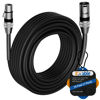 Picture of XLR to XLR Cable 75 Feet, Premium XLR Microphone Cable, Long Heavy Duty 22AWG OFC XLR Male to Female Cord, 3-Pin Shielded Mic Speaker Cable, Zinc Alloy Connectors, Metal Spring SR, Black