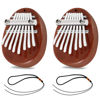 Picture of EASTROCK 8 Key Mini Kalimba, Finger Thumb Piano with Accessory Pendant Gift, Exquisite Finger Piano Ornaments Christmas Gift for Kid Adult Beginners （2 Packs)