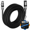 Picture of XLR to XLR Cable 40 Feet, Premium XLR Microphone Cable, Long Heavy Duty 22AWG OFC XLR Male to Female Cord, 3-Pin Shielded Mic Speaker Cable, Zinc Alloy Connectors, Metal Spring SR, Black