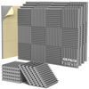 Picture of HEMRLY Acoustic Foam Panels,1" X 12" X 12" Self-Adhesive Sound Proof Foam Panels,Acoustic Panels Absorb Noise Quickly,High Density Soundproof Wall Panels for Gaming Room,Home Studio(48 Pack Gray)