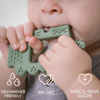 Picture of Moonkie Teething Toy, Safe & Easy to Hold BPA Free Silicone Baby Soothing Teethers, Prevent Finger Sucking Teether Toys Best for Babies 0-6 6-12 Months (Crocodile Sage)