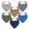Picture of NISXABEBE Muslin Baby Bibs, 6 Pack, Baby Bandana Drool Bibs 100% Cotton for Baby Boy Girl,Solid Colors Bib for Drooling Teething (Boys)
