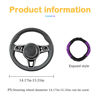 Picture of Osilly Bling Car Steering Wheel Cover, 15 Inch Rhinestones Soft Leather Elastic Steering Wheel Protector, Sparkly Crystal Diamond for Women Girls, Car Interior Accessories for Most Cars (Purple)