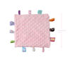Picture of CREVENT Tag Security Blankets for Babies, Soft Small Loveys for Girls, Baby Comforter Sensory Blanket, Great Gifts for Birthday Baby Shower 10"X10" (Ivory + Pink)