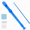 Picture of Soulmate Recorder Instrument for Beginners Kids Students German Style C Key Soprano Recorder 8 Holes 3 Piece ABS Descant Recorders Instrument with Cleaning Kit, Packing Bag (Blue)