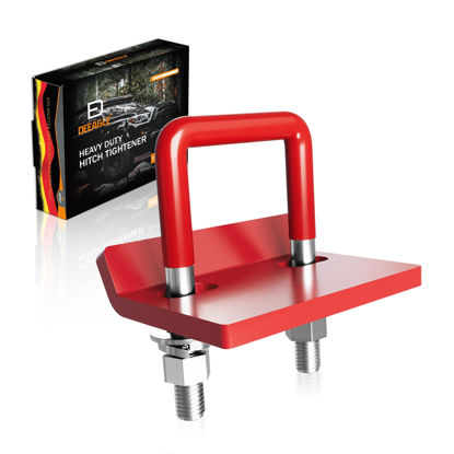 Picture of DEEAGLE Hitch Tightener Anti Rattle Stabilizer for 1.25" to 2" Trailer Hitches Reduce Movement On Hitch Mount Cargo Carrier Bike Rack Boat, RV Accessories, Red