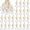 Picture of 50 Pcs Hanging Car Air Freshener Car Diffuser Bottles Empty Glass Perfume Bottles Air Freshener Diffuser Bottle Pendant for Essential Oils Fragrance Aromatherapy Bottle Ornament (Heart, Clear)