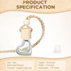 Picture of 50 Pcs Hanging Car Air Freshener Car Diffuser Bottles Empty Glass Perfume Bottles Air Freshener Diffuser Bottle Pendant for Essential Oils Fragrance Aromatherapy Bottle Ornament (Heart, Clear)