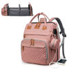Picture of Astro Alan Baby Diaper Bags with Changing Station, Waterproof Diaper Bag Backpack for Moms Dads with USB Charging Port, Baby Shower Gifts, Large Capacity diaper backpack, Pink