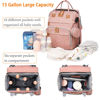Picture of Astro Alan Baby Diaper Bags with Changing Station, Waterproof Diaper Bag Backpack for Moms Dads with USB Charging Port, Baby Shower Gifts, Large Capacity diaper backpack, Pink