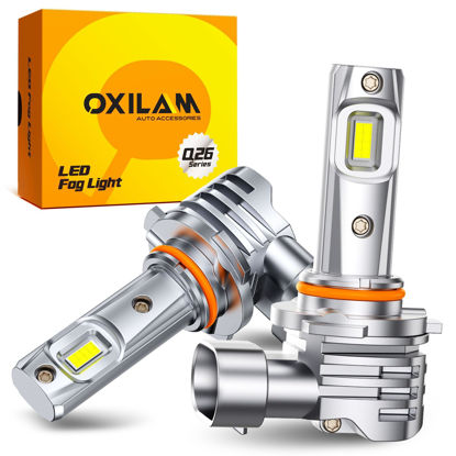 Picture of OXILAM 9006 Fog Light Bulbs, 400% Brighter, 6,500K Cool White, Wireless Plug and Plug Halogen Replacement, Fanless, 2 Pack