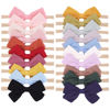 Picture of jollybows 20pcs Baby Girls Nylon Hair Bows Headbands Linen Hair Bands Elastic Hair Accessories for Kids Infants Newborn