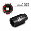 Picture of CASOMAN 1/2" Drive x 30 mm Deep 6 PT Impact Socket, CR-MO, 1/2-inch Drive 6 Point Axle Nut Socket for Easy Removal of Axle Shaft Nuts (30MM)
