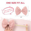 Picture of YanJie Baby Girls Nylon Headbands Newborn Bows Handmade Hair Bows Hairbands Hair Accessories for Newborn Infant Toddlers Kids (black white pink)