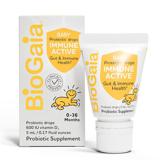 Picture of BioGaia Immune Active Baby Probiotic Drops + Vitamin D | for Babies & Toddlers 0-36 Months | Supports Digestive & Immune Health | Allergen, Dairy, Soy & Gluten Free | Backed by 30 Years of Research