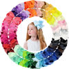 Picture of Big Hair Bows Clips for Girls Little Girl Bows Hair Clip Hair Accessories for Toddler Girls 4-6 (40pcs/6inch)