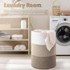 Picture of Artfeel Laundry Basket,Woven Cotton Rope Laundry Hamper,80L for Decorative Storage of Dirty Clothes,Toys and Blankets in Bathroom,Bedroom and Living Room