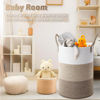 Picture of Artfeel Laundry Basket,Woven Cotton Rope Laundry Hamper,80L for Decorative Storage of Dirty Clothes,Toys and Blankets in Bathroom,Bedroom and Living Room