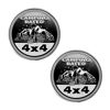 Picture of Camping Badge Rated Car Emblem, 4 x 4 3D Metal Car Badge Decals Stickers Round Emblem Decals, Car Exterior Emblems Badge Compatible with Jeep Wrangler Vehicles Trucks SUV RV (Camping Rated/2PCS)