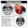 Picture of Camping Badge Rated Car Emblem, 4 x 4 3D Metal Car Badge Decals Stickers Round Emblem Decals, Car Exterior Emblems Badge Compatible with Jeep Wrangler Vehicles Trucks SUV RV (Camping Rated/2PCS)