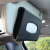 Picture of Tissue Box Holder for Car, Car Tissues Holder, Car Napkin Case, Hanging Paper Towel Clip, PU Leather Tissue Box, Paper Carton, Mask Holder for Car-Black