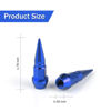 Picture of SINGARO 45mm Spiked Aluminum Stem Valve Caps,4PCS Dustproof Tire Wheel Stem Caps for Cars,SUVs,Trucks Bicycles and Motorcycles(Blue)