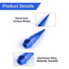 Picture of SINGARO 45mm Spiked Aluminum Stem Valve Caps,4PCS Dustproof Tire Wheel Stem Caps for Cars,SUVs,Trucks Bicycles and Motorcycles(Blue)
