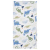 Picture of Gerber Boys Newborn Infant Baby Toddler Nursery 100% Cotton Flannel Receiving Swaddle Blanket, Dinosaur Blue, 5 Count (Pack of 1)