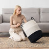 Picture of YOUDENOVA Woven Rope Laundry Hamper Basket, 72L Tall Laundry Basket, Baby Nursery Hamper for Blanket Storage, Clothes Hamper for Laundry in Bedroom-Large-Dark White