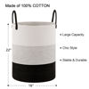 Picture of YOUDENOVA Woven Rope Laundry Hamper Basket, 72L Tall Laundry Basket, Baby Nursery Hamper for Blanket Storage, Clothes Hamper for Laundry in Bedroom-Large-Dark White