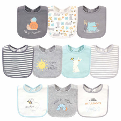 Picture of Hudson Baby Unisex Baby Cotton Bibs, Best Friends, One Size