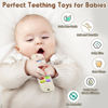 Picture of Teething Relief Teethers Toys for Babies 3-6 12 Months Gifts, Silicone Remote Control Baby Teether Toys for 3 6 9 Months Newborn Infant Boy Girl Autism, Food Grade Silicone Sensory Toys, Beige