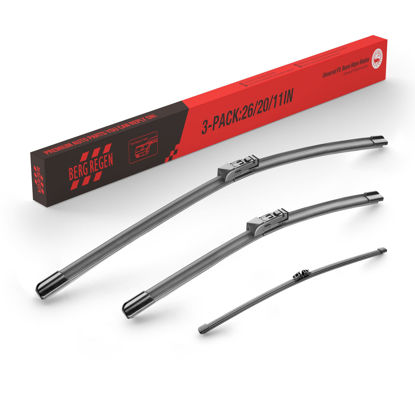 Picture of 3 wipers Replacement for BMW X3 2022 2021 2020 2019 2018 / BMW X4 2022 2021 2020 2019 Windshield Wiper Blades Automative Original Equipment Replacement - 26"/20"/12" (Set of 3)