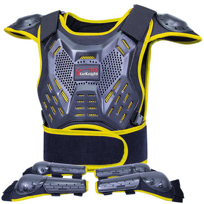 Picture of Kids Dirt Bike Gear - StarknightMT Youth Motorcycle Gear Riding Protective Motocross Armor Suit Chest Protector for Boys Girs Biking Cycling Skating Off-Road, Yellow