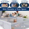 Picture of Extra Large Baby Playpen 79×79 Inch, Playpen with 2 Zipper Door for Babies and Toddlers, Baby Play Pen Pin Indoor Outdoor Baby Play Fence