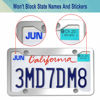 Picture of Stainless Steel License Plate Frame- 2 Pack License Plate Holder, with Screws, Chrome Caps, Heavy Duty Rustproof Metal Front Rear Car Tag Cover